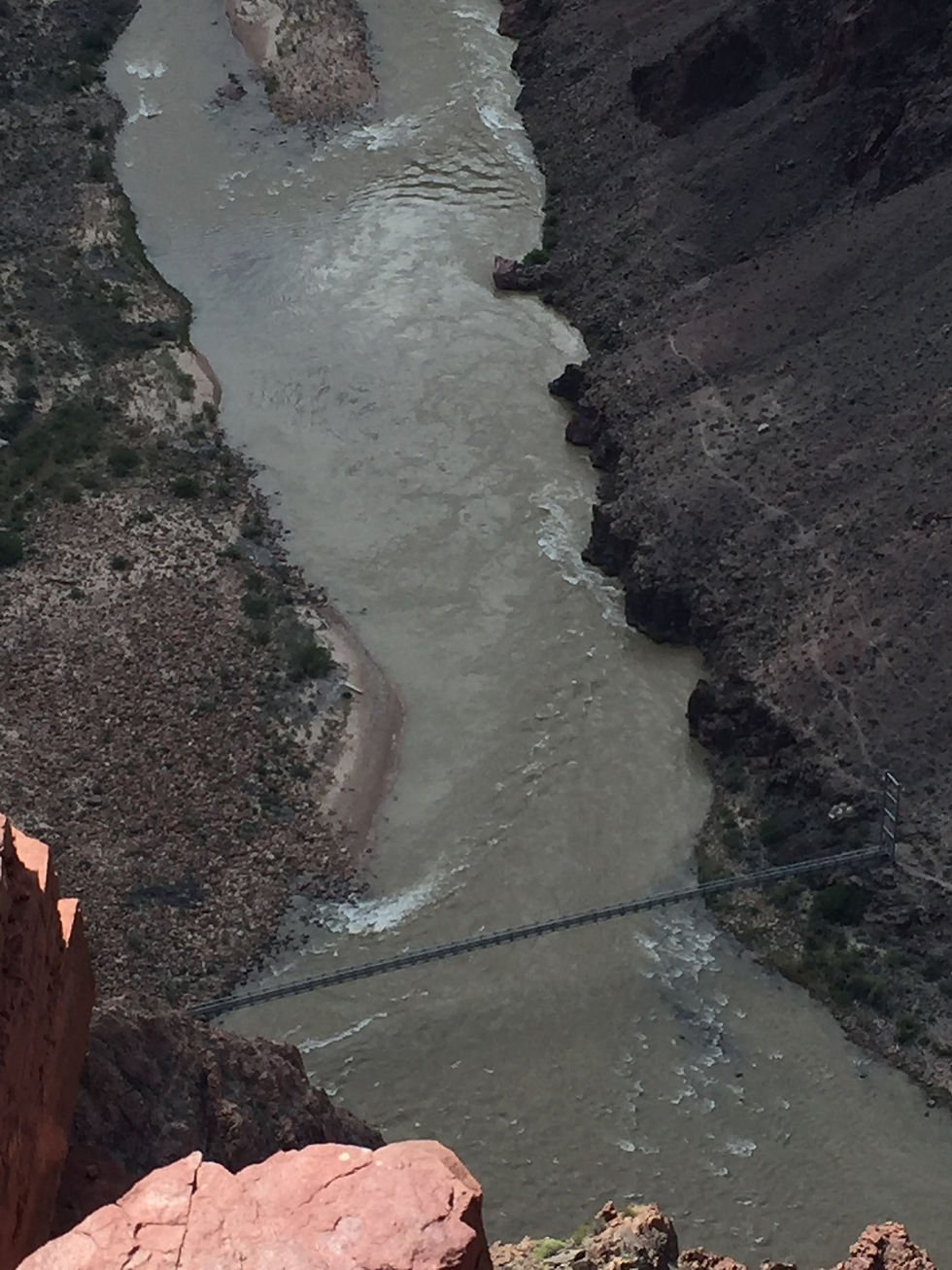 View of Colorado River and Silver Bridge from Tipoff point