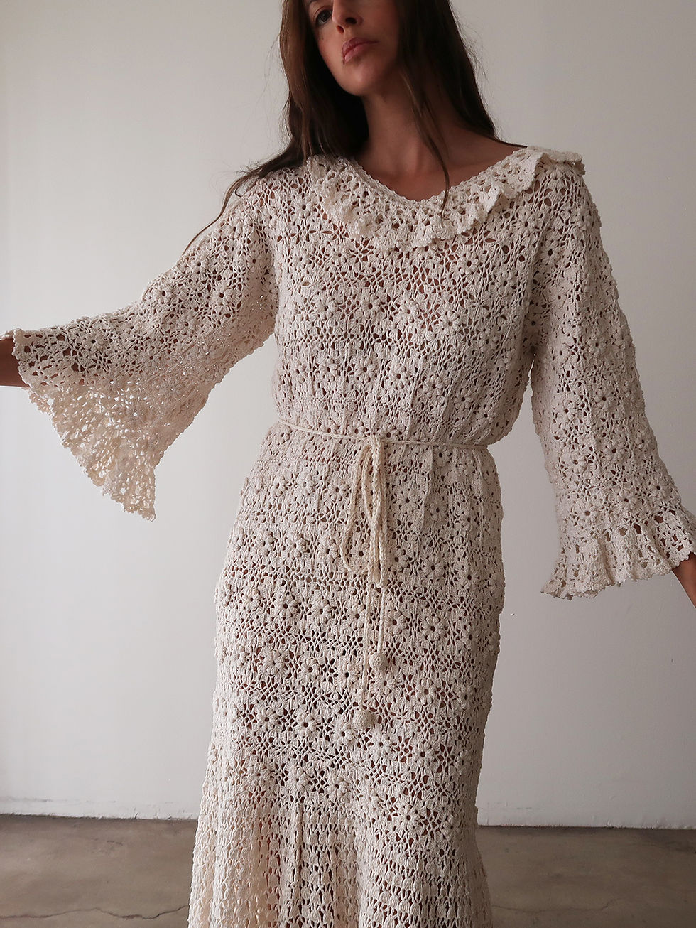 Thumbnail: Knit Crochet Dress | 1970s