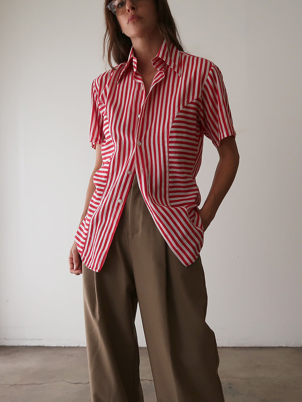 Thumbnail: Striped Cotton Shirt | 1980s