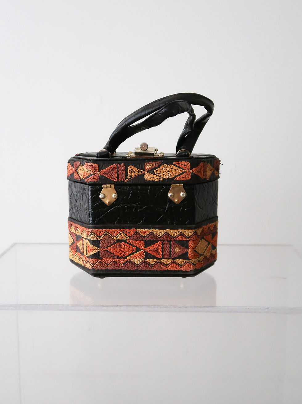 Thumbnail: Delill Leather Box Purse | 1960s