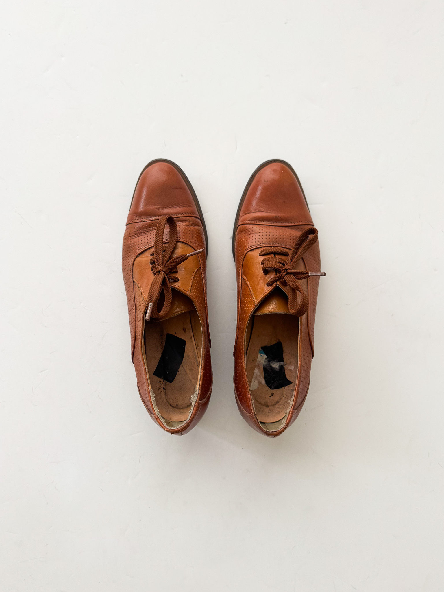 Cognac Leather Brogues | US 6.5