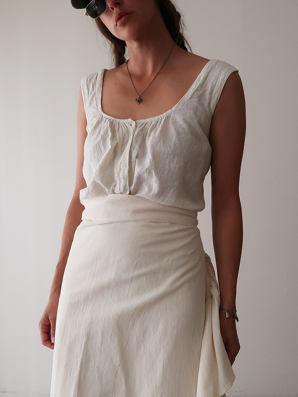 Thumbnail: Off White Cotton Top | 1960s