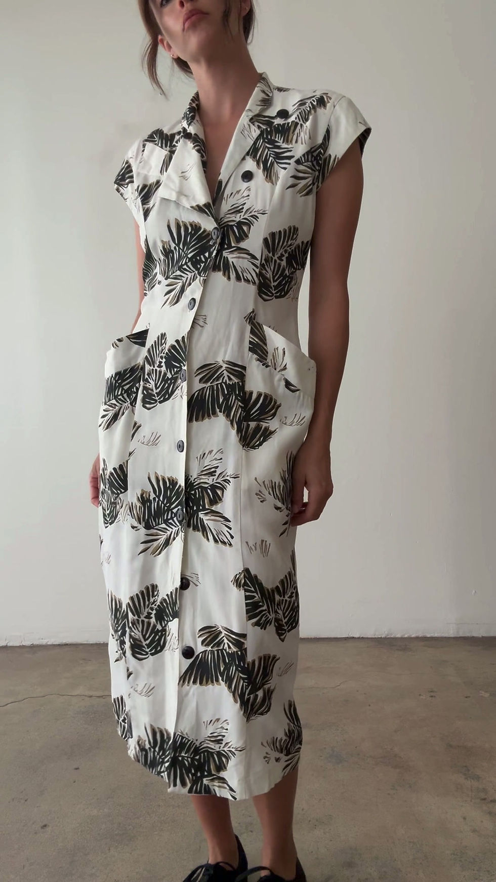 Thumbnail: Tropical Print Dress | 1980s