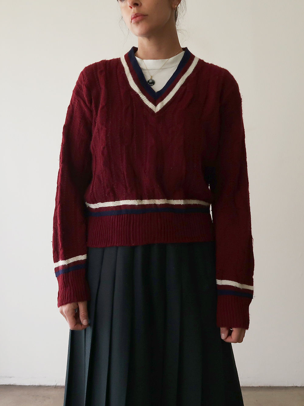 Maroon Varsity Sweater | 1970s