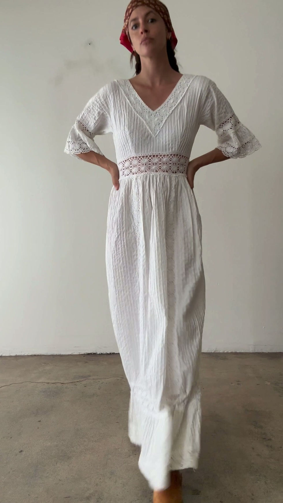 Thumbnail: Mexican Pin Tuck Dress | 1970s