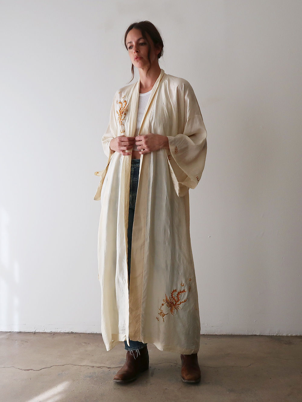 Embroidered Silk Robe | 1970s