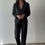Thumbnail: Black Linen Suit Set | 1990s