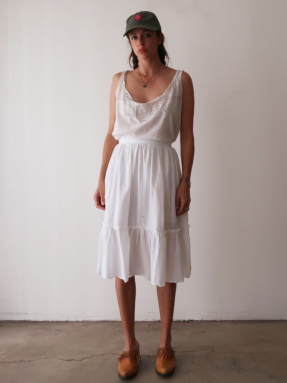 Cotton Midi Skirt | 1970s