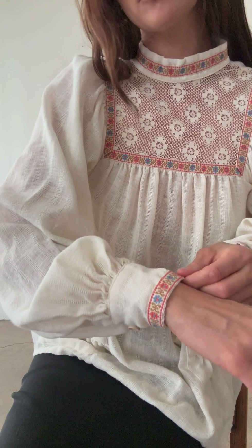 Thumbnail: Bohemian Puff Sleeve Blouse | 1960s