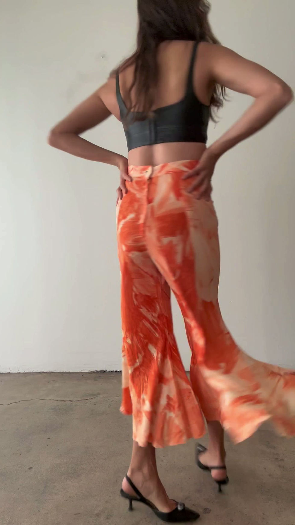 Thumbnail: Fuego Flared Calypso Pants | 26w | 1970s