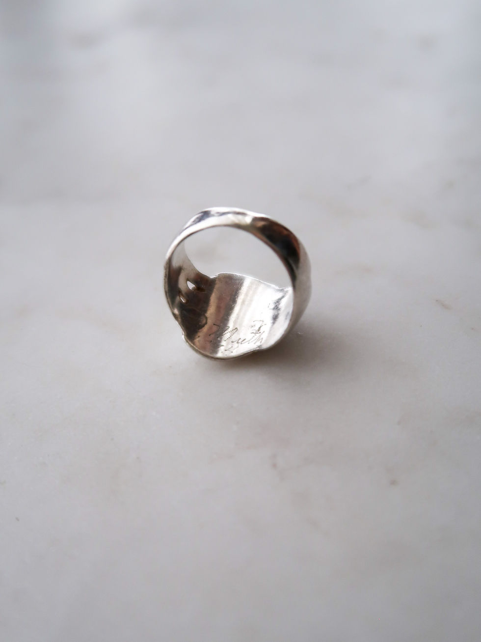 Thumbnail: Sterling Faces Ring | 1970s