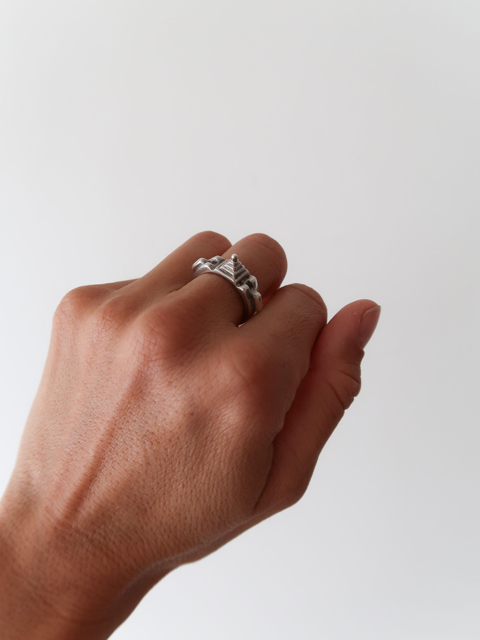 Silver Pyramid Ring | 1980s