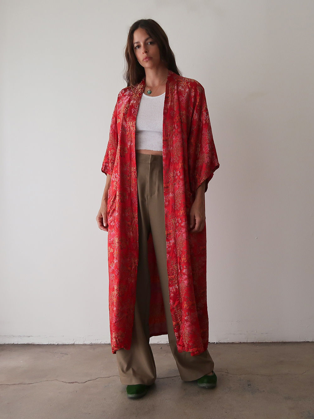 Silk Brocade Robe | 1980s