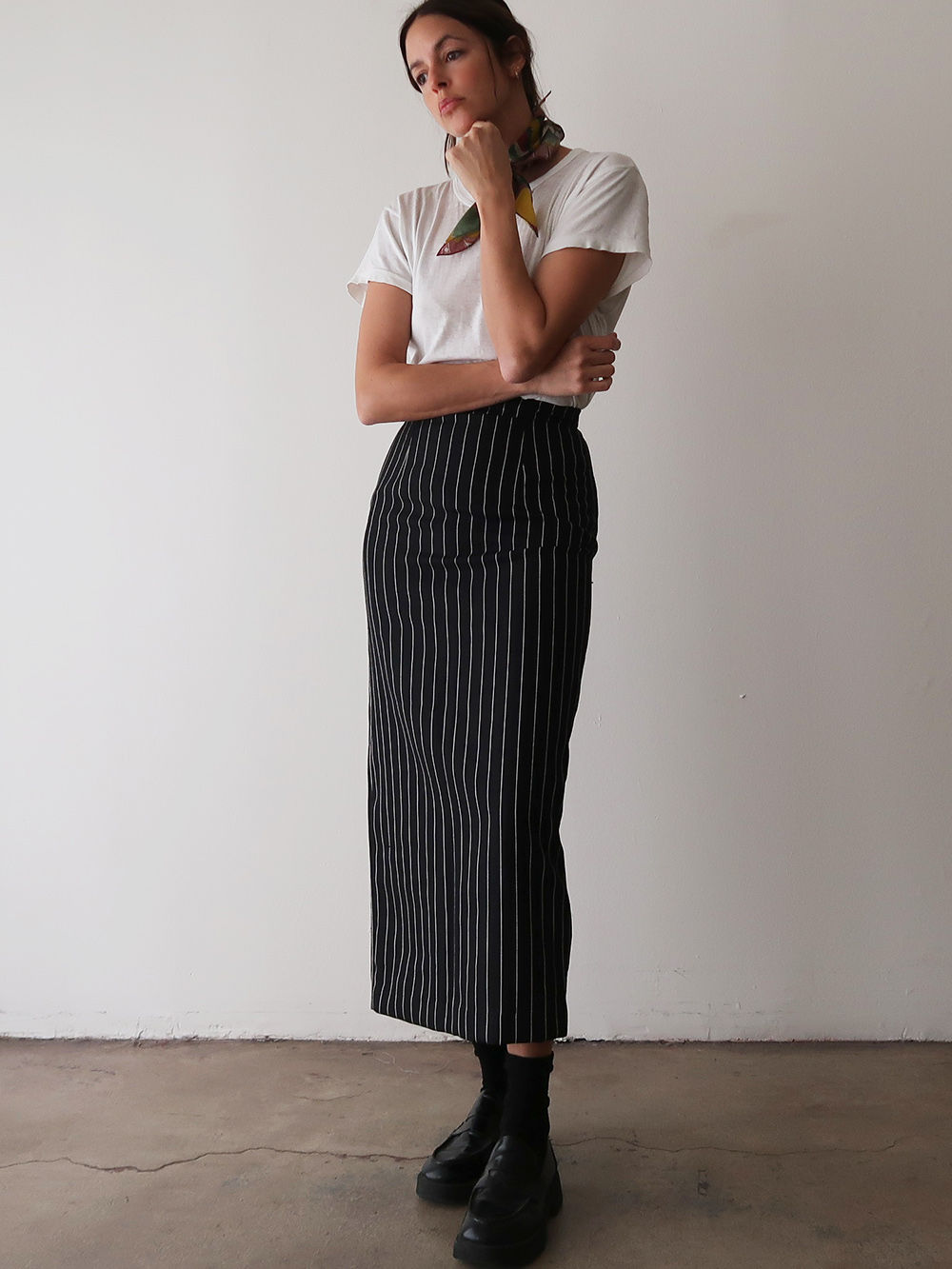 Pinstripe Pencil Skirt | 1990s