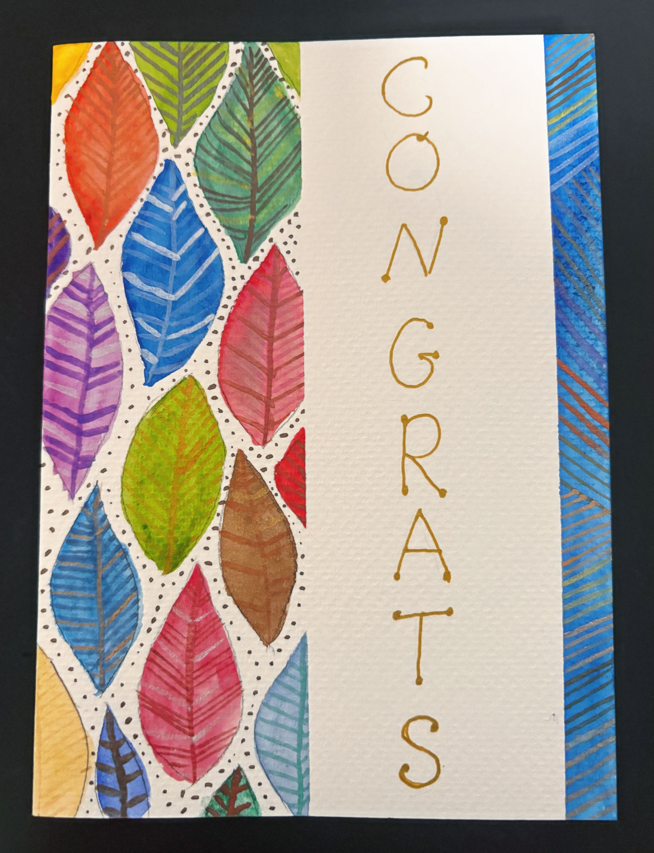 Congrats Leaves (5x7)