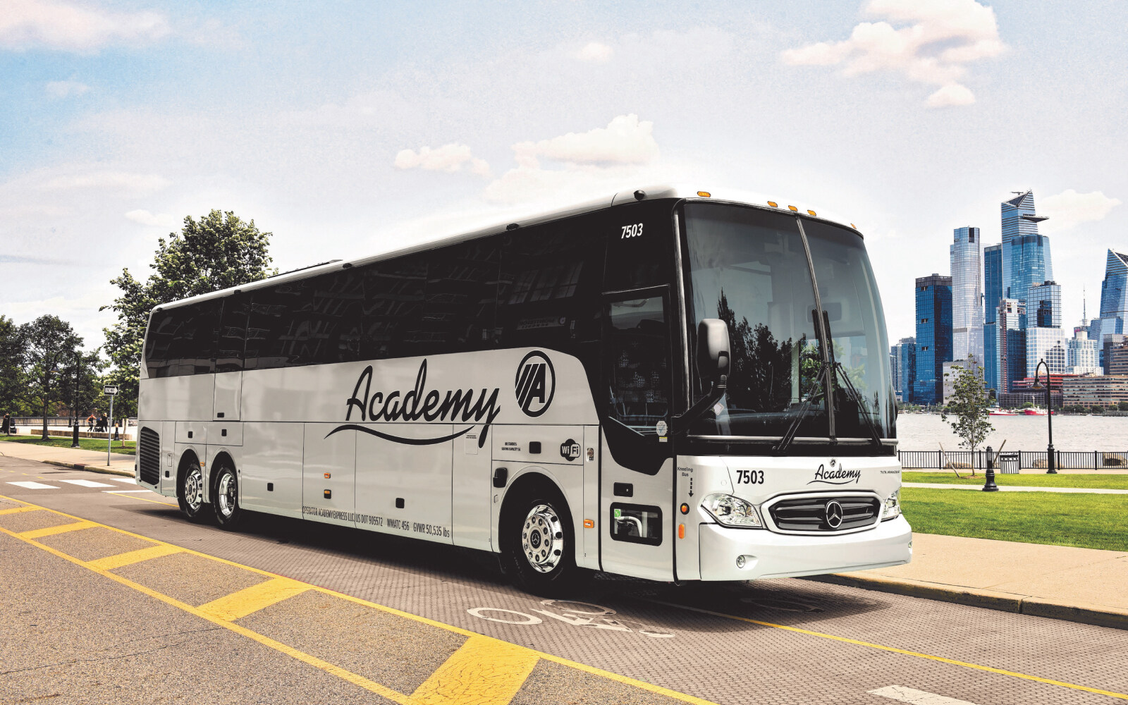 Academy Bus charter bus fleet serving Charlotte NC and the greater region