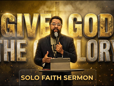 Give God the Glory sermon title card for Pastor Doug Lattimore's 1 Corinthians 10:31 message