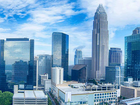 Academy Bus Charter fleet at Charlotte NC facility — premier group transportation