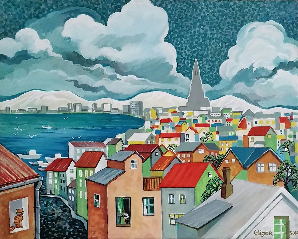 Roofs. (acryl)