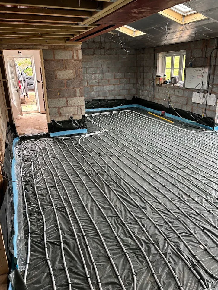 Underfloor heating installation pipework