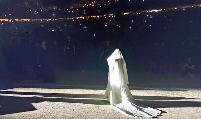 Kim Kardashian West Shares New Photos of Wedding Dress from Donda Listening Experience