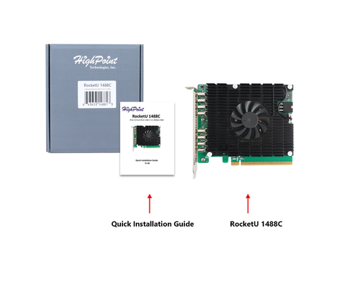 RocketU 1488C PCIe 3.0 x16 USB 3.2 20Gb/s Host Controller