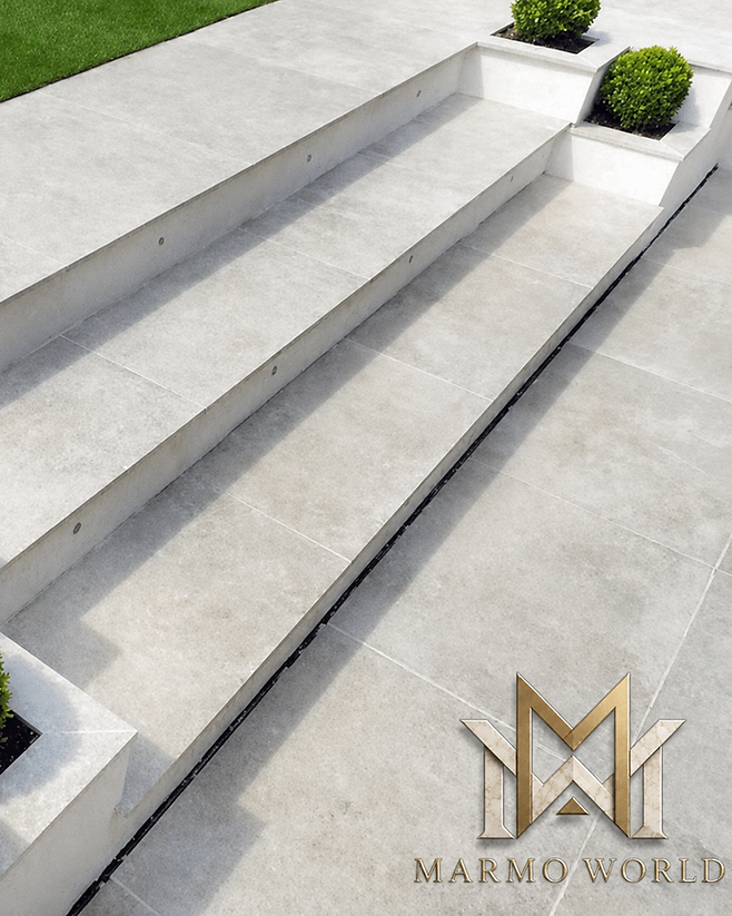 Egyptian marble and granite supplier light grey stone steps