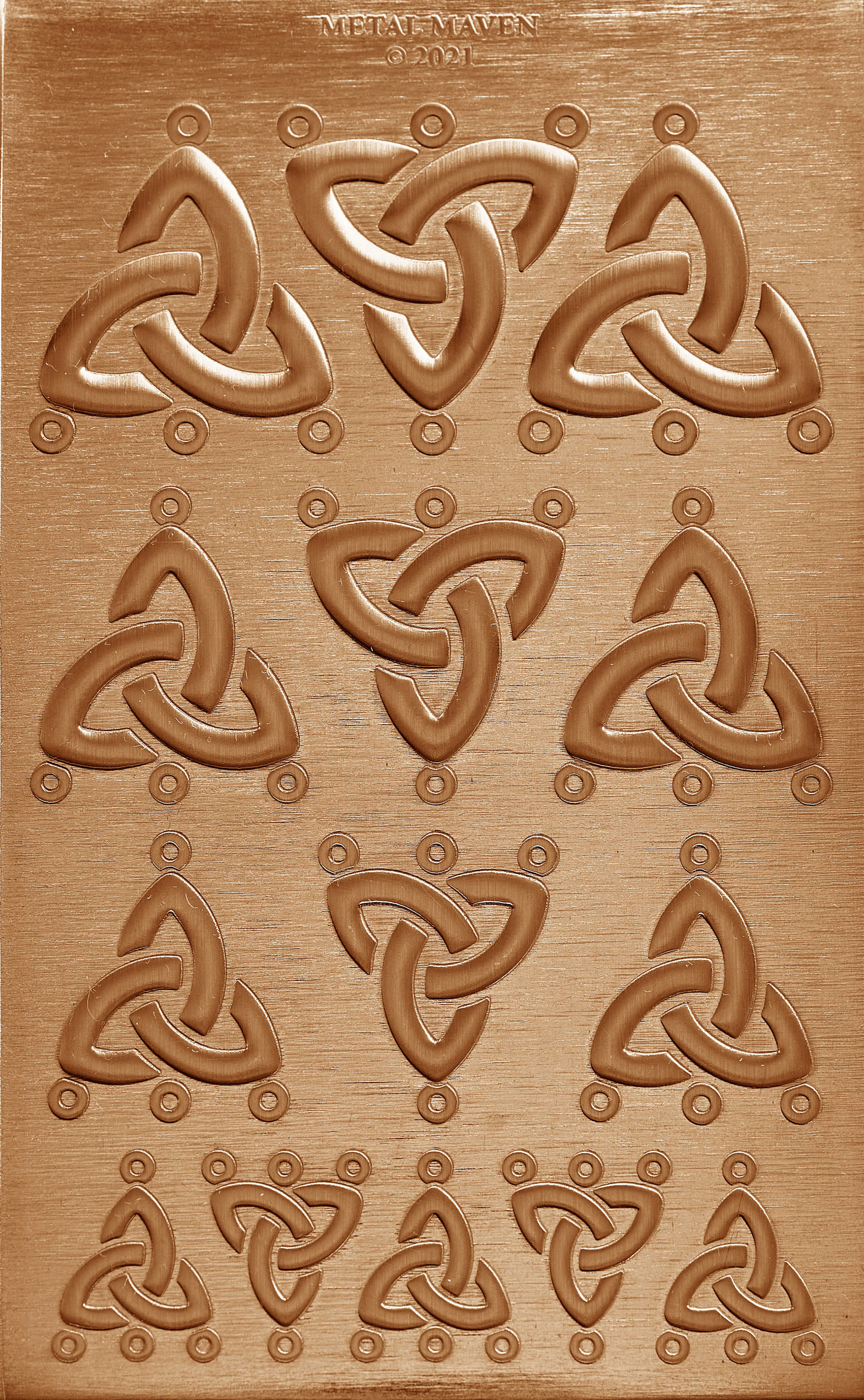 Celtic Trinity Knots Earrings and Pendants Copper Pattern Pressing