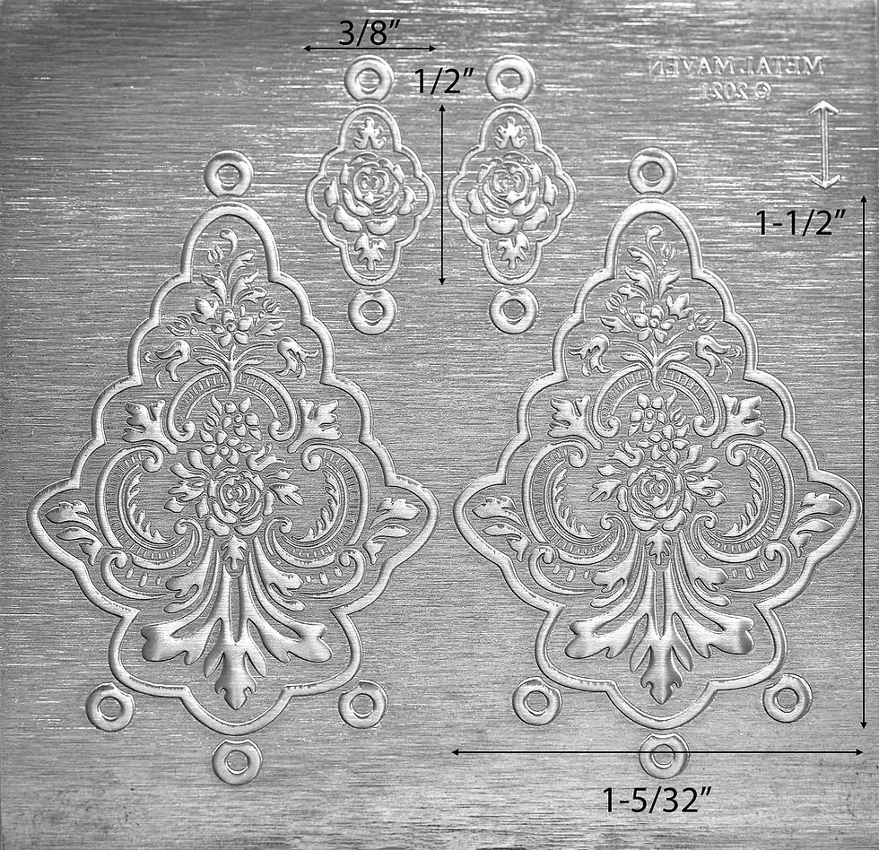 Thumbnail: Victoriana Boho Earrings Rolling Mill Component Die