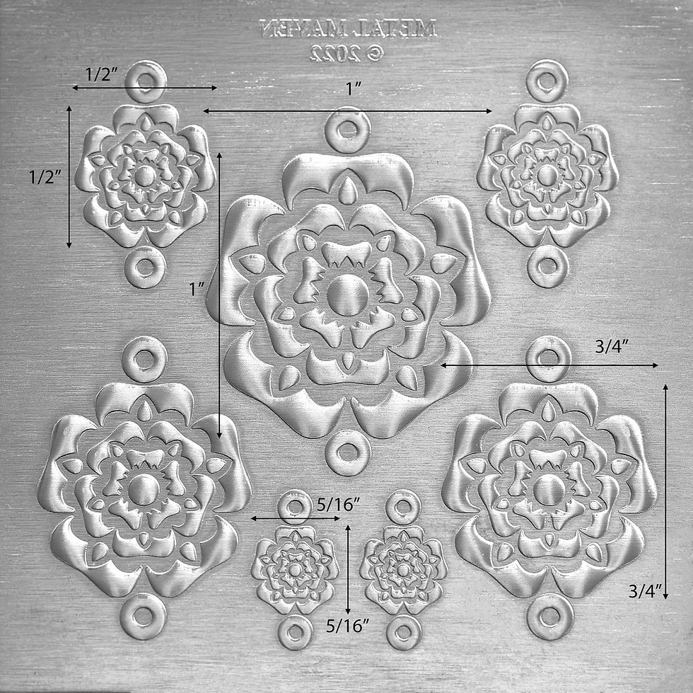 Thumbnail: Tudor Rose Earrings, Pendants, or Links Rolling Mill Component Die #1