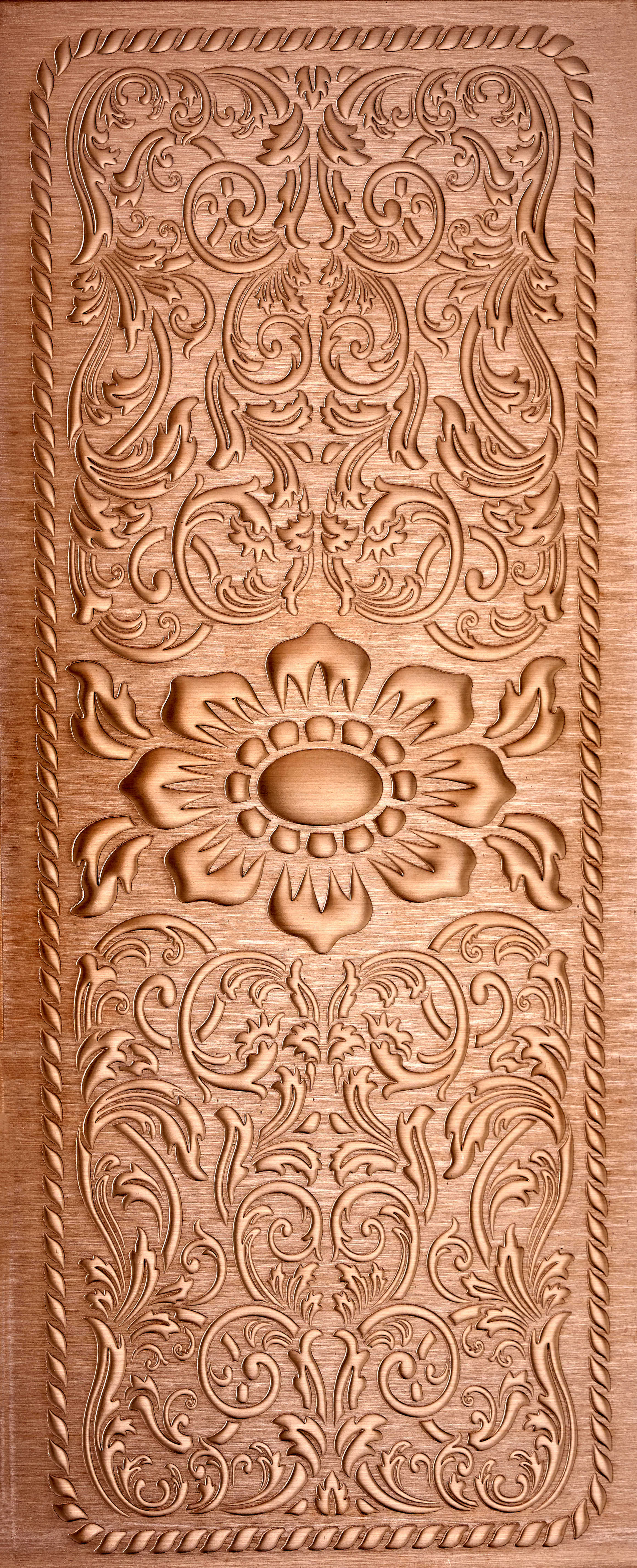 Cowgirl Rustic Flourish Cuff Bracelet Copper Pattern Pressing