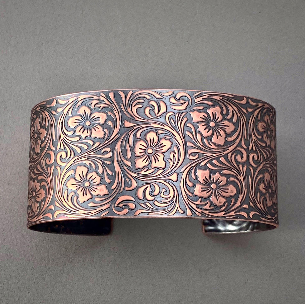 Thumbnail: Cowgirl Rustic Posies Copper Pattern Pressing