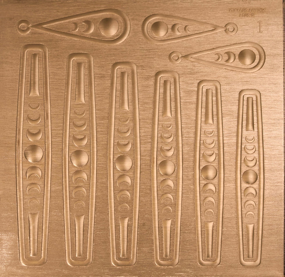 Thumbnail: Phases of the Moon Rings, Earrings, & Pendants Rolling Mill Component Die