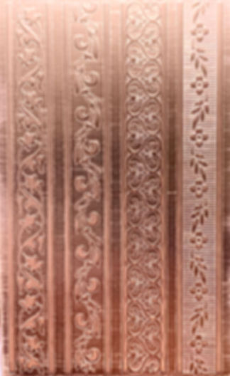 Vertical Vine Rings Copper Pattern Pressing 2-1/2" X 4" #1
