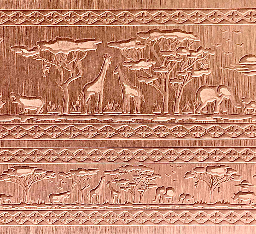 Thumbnail: African Savanna Bracelets Copper Pattern Pressing