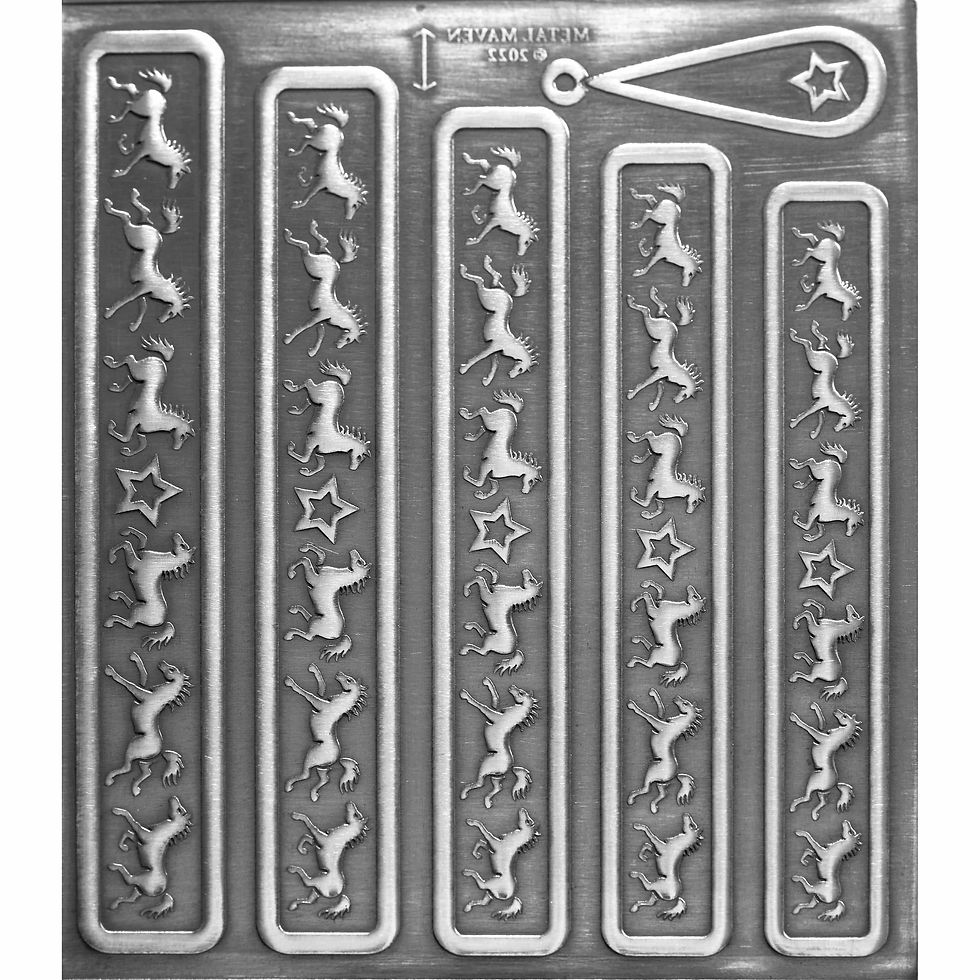 Thumbnail: 56mm Playful Horses Rings Sizes 5-9 & Bonus Drop Rolling Mill Component Die