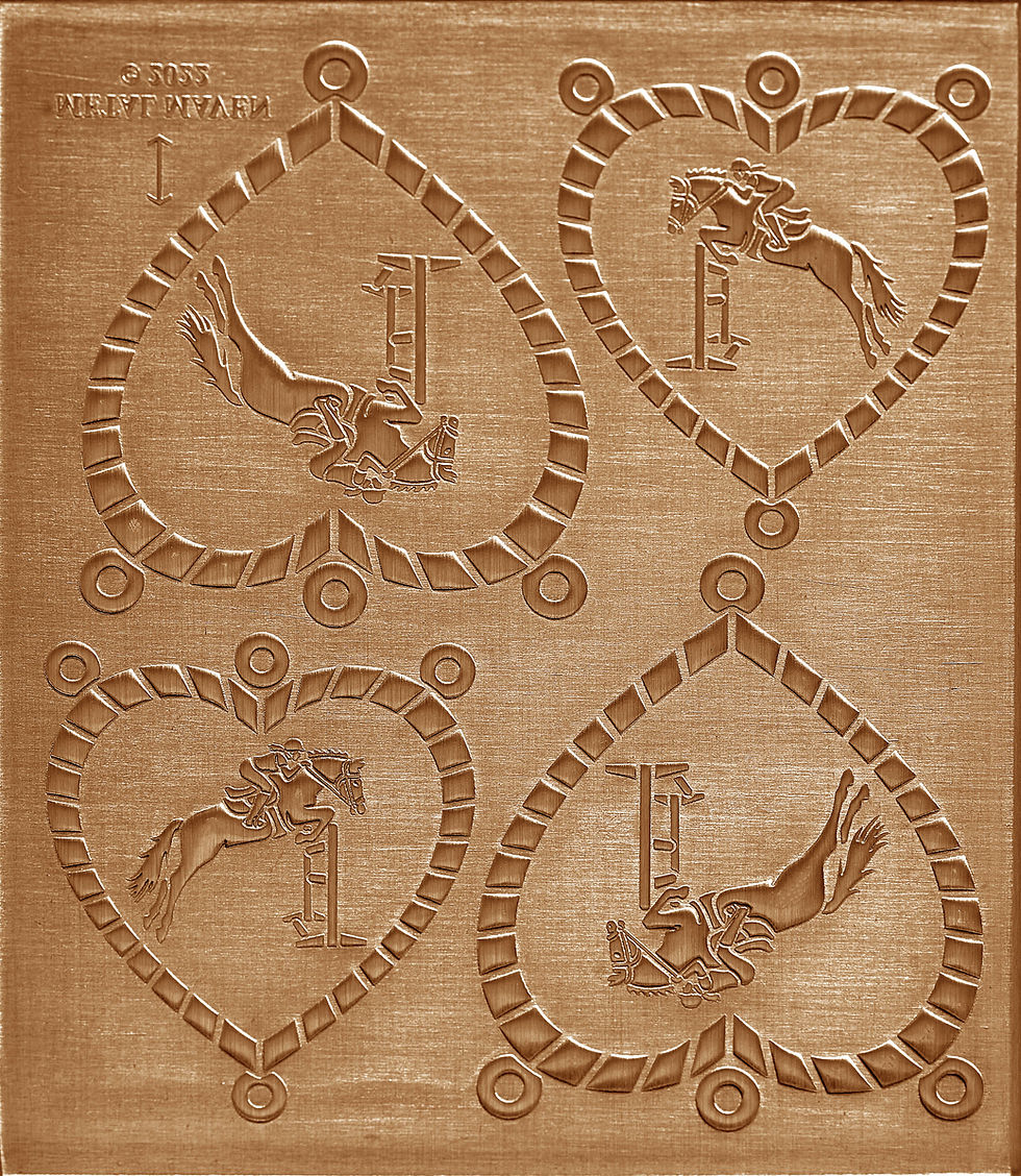 Thumbnail: 56mm Equine Jumpers Earrings and Pendants Rolling Mill Component Die