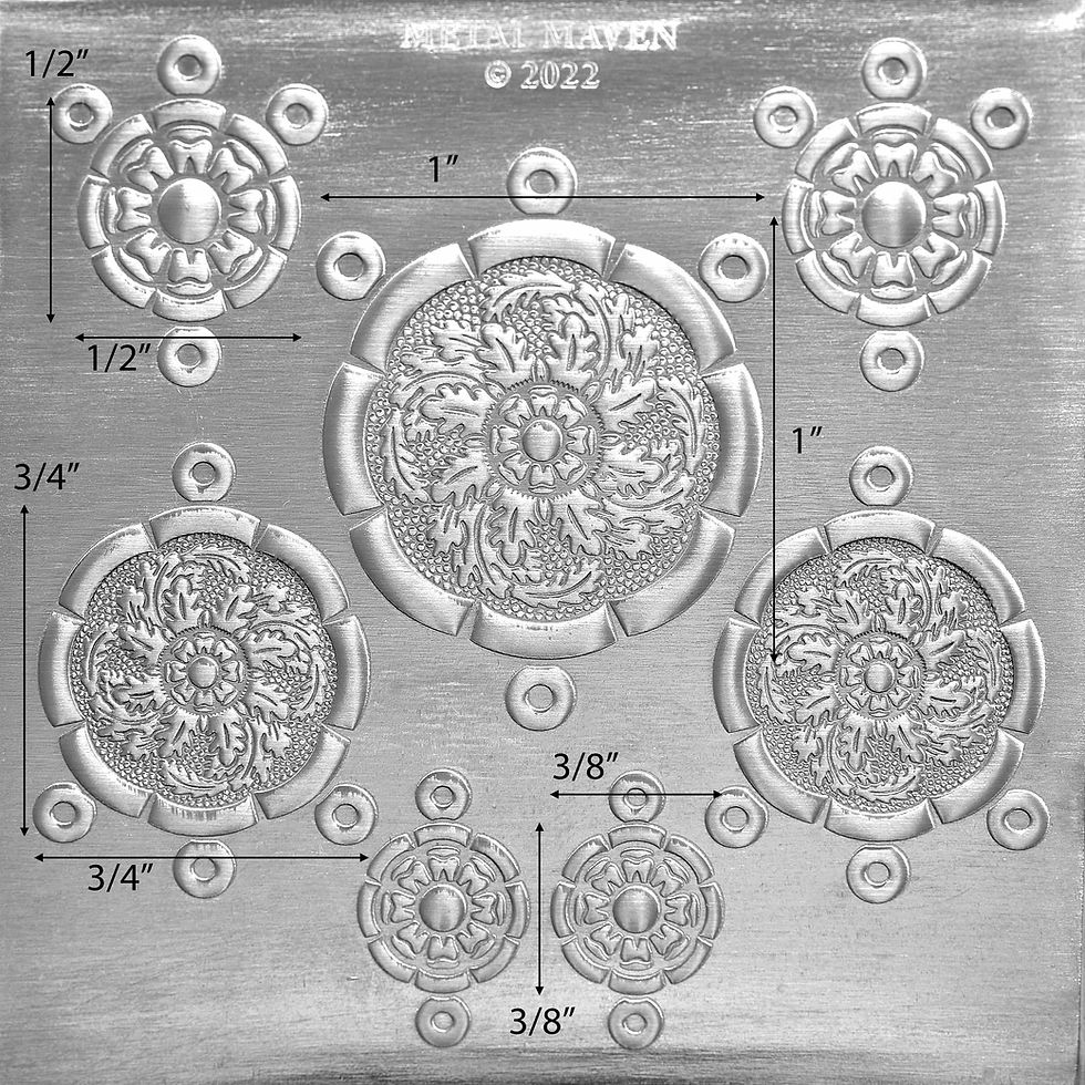 Thumbnail: Botanical Medallion Earrings, Pendants, or Links Rolling Mill Component #3