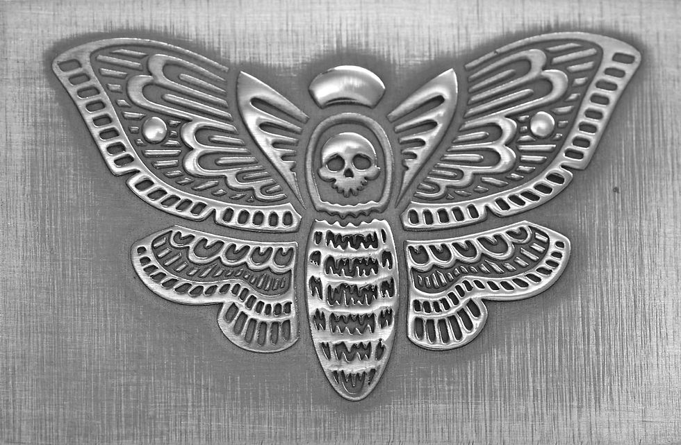 Thumbnail: Boho Death's Head Moth Hydraulic Impression Die