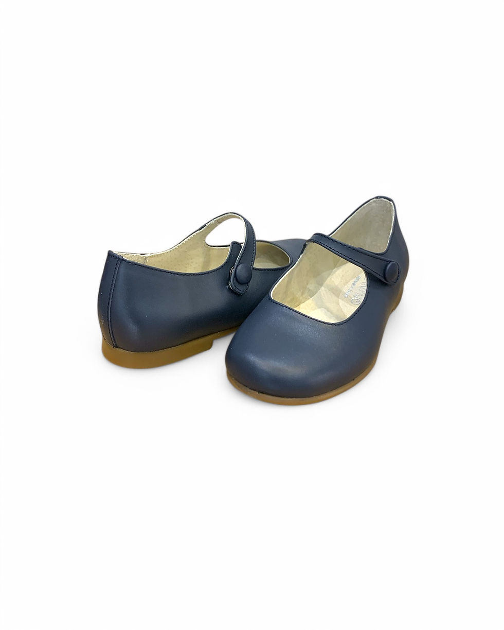 Scarpe ballerine mary jane blu in pelle divisa scolastica damigella