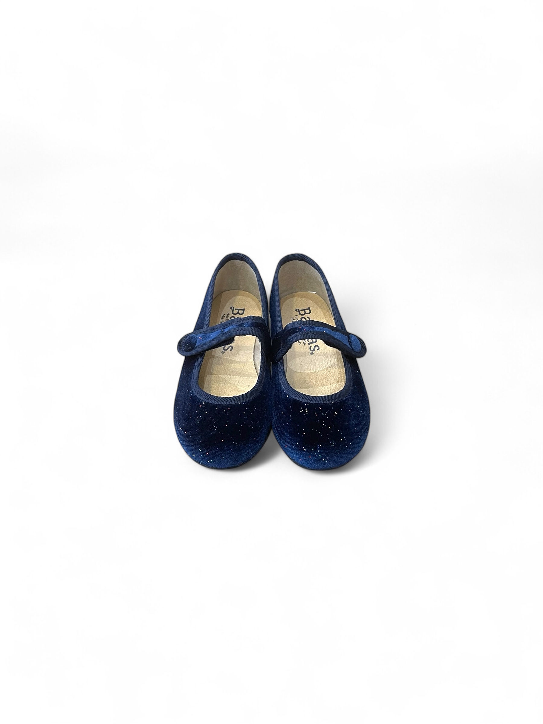 Ballerine morbide bambina Batilas velluto blu glitter