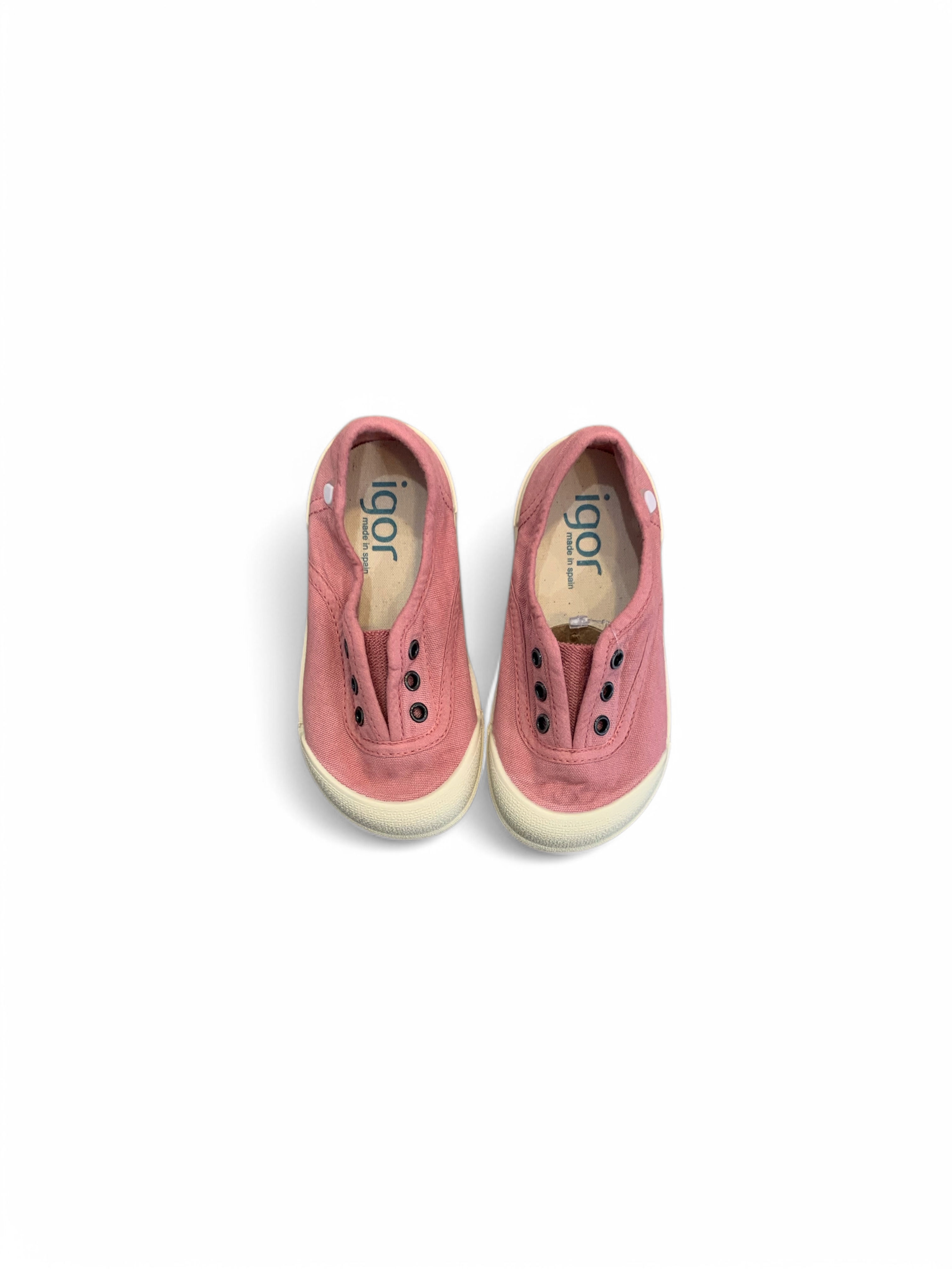Scarpe bambina sneakers in tela senza lacci igor lona nuevo rosa