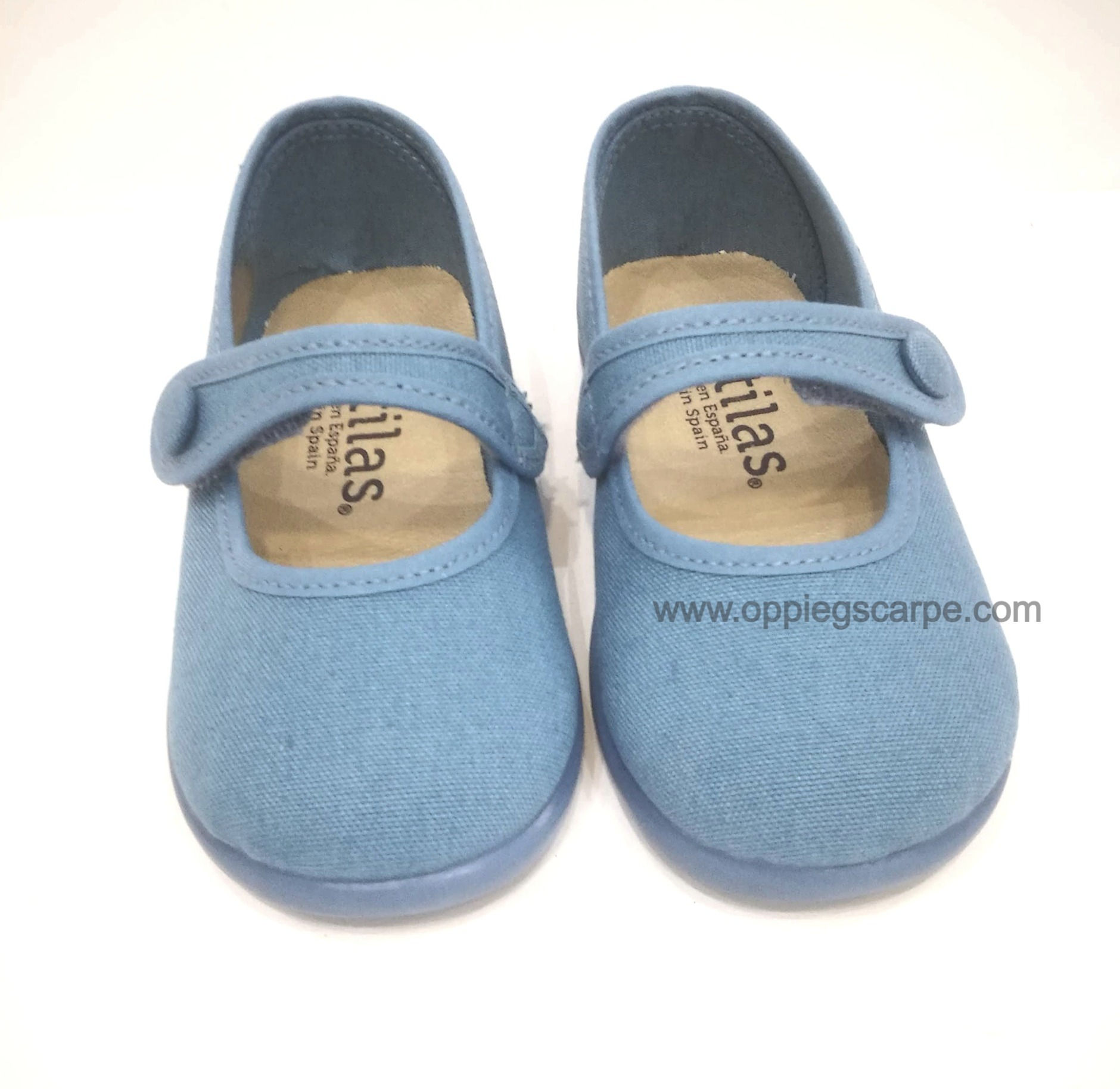 Scarpe ballerine estive morbide per bambina Batilas celeste avion