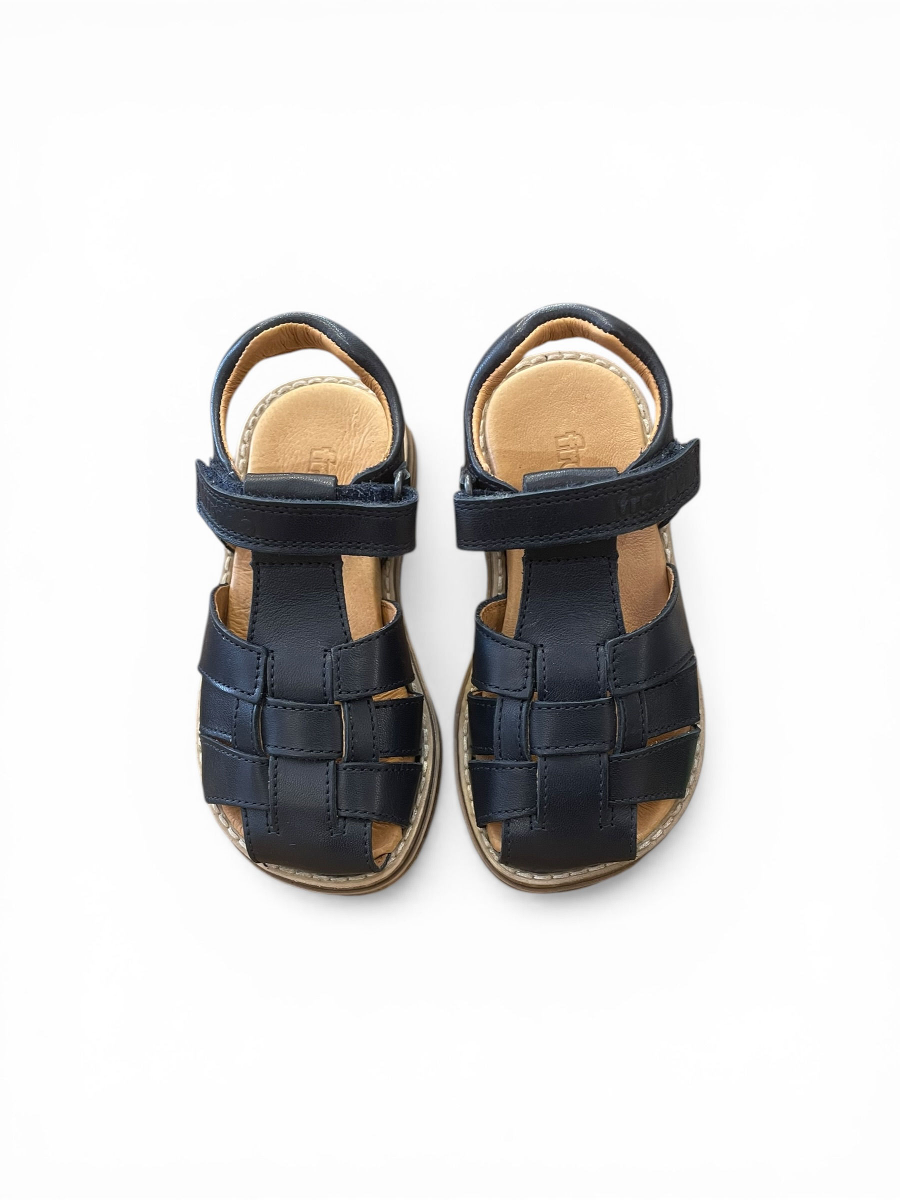 Sandali bambino in vera pelle a gabbietta Froddo Shoes colore blu