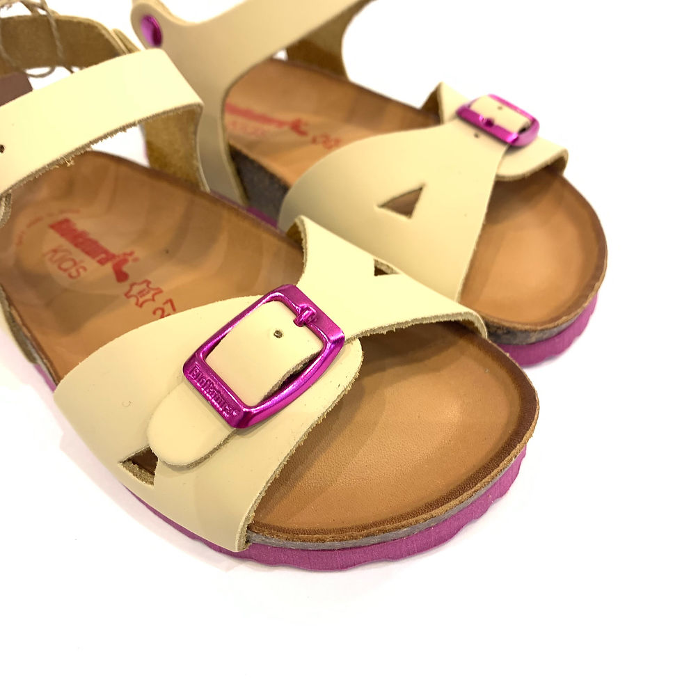 Miniatura: sandali bambina bionatura suola anatomica tipo birkenstock sabbia dettaglio