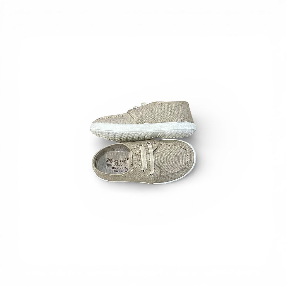 Miniatura: Scarpe bambino estive piquet beige Batilas cerimonia scuola gioco sopra sotto