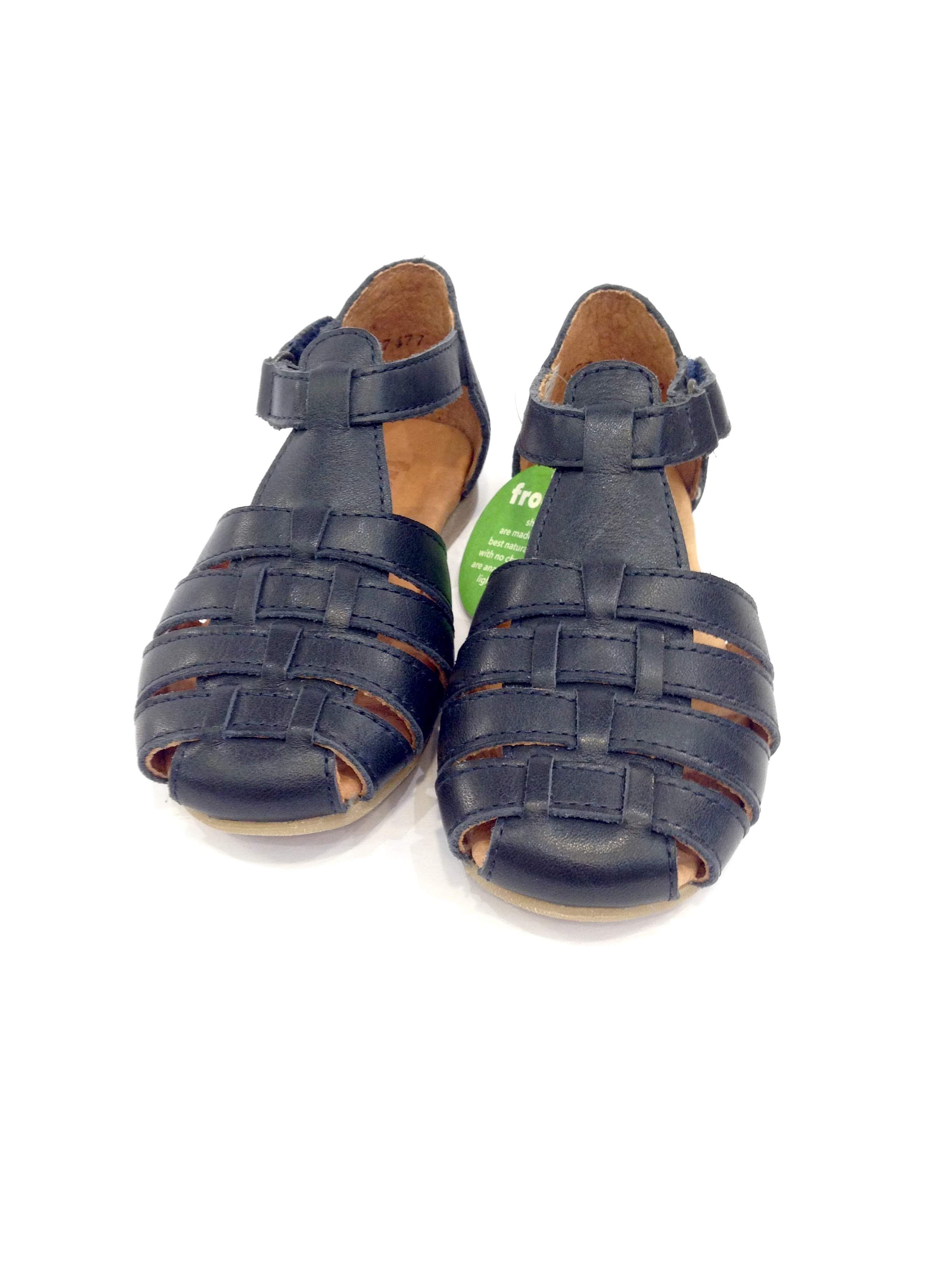 Sandali bambina intrecciati in pelle blu morbidissimi Froddo Shoes