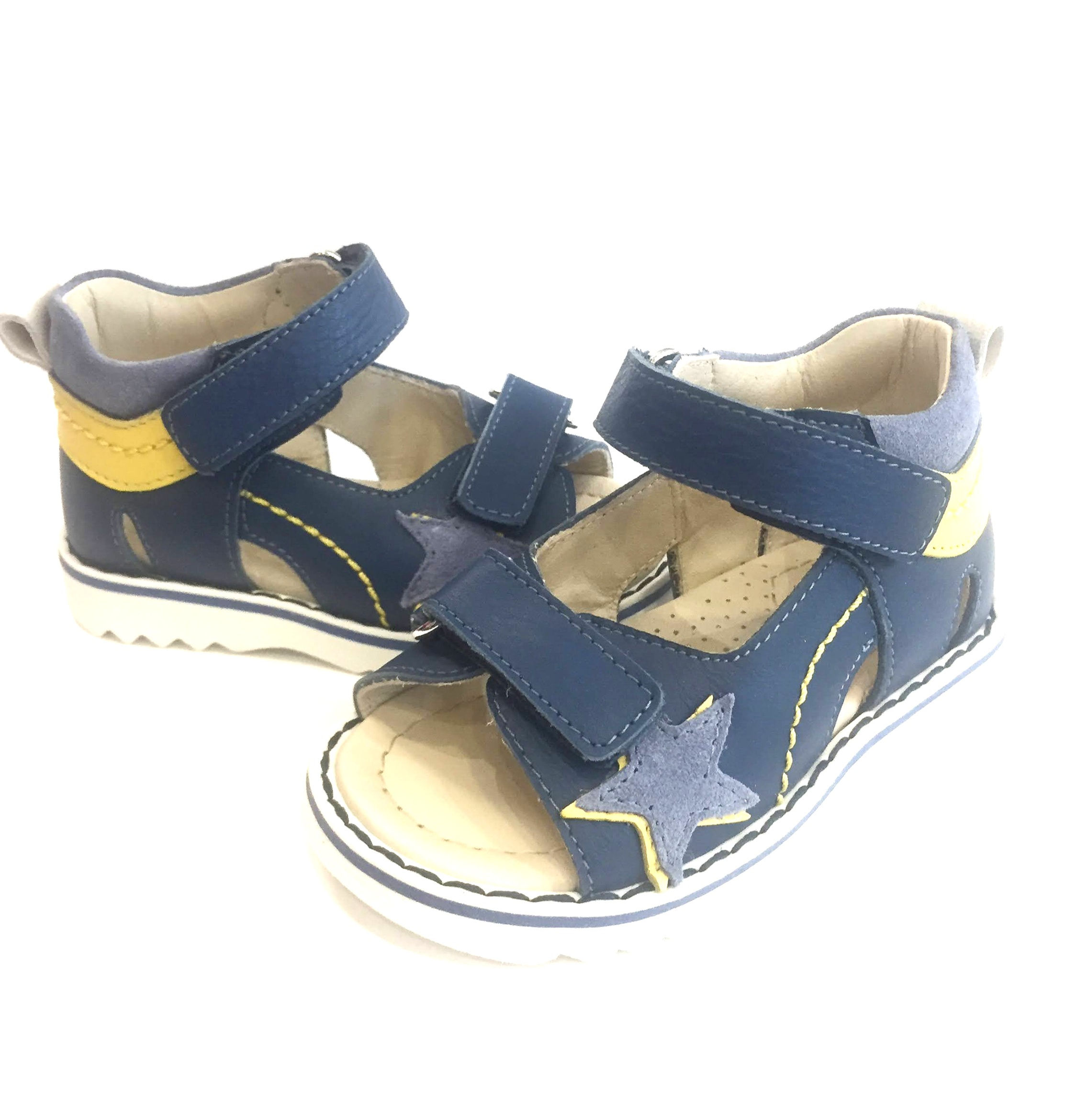 Sandali primi passi scarpe aperte artigianali in pelle bambino incrocio