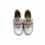 Miniatura: Scarpe sneakers artigianali bambina in pelle apertura velcro strappo grigio 