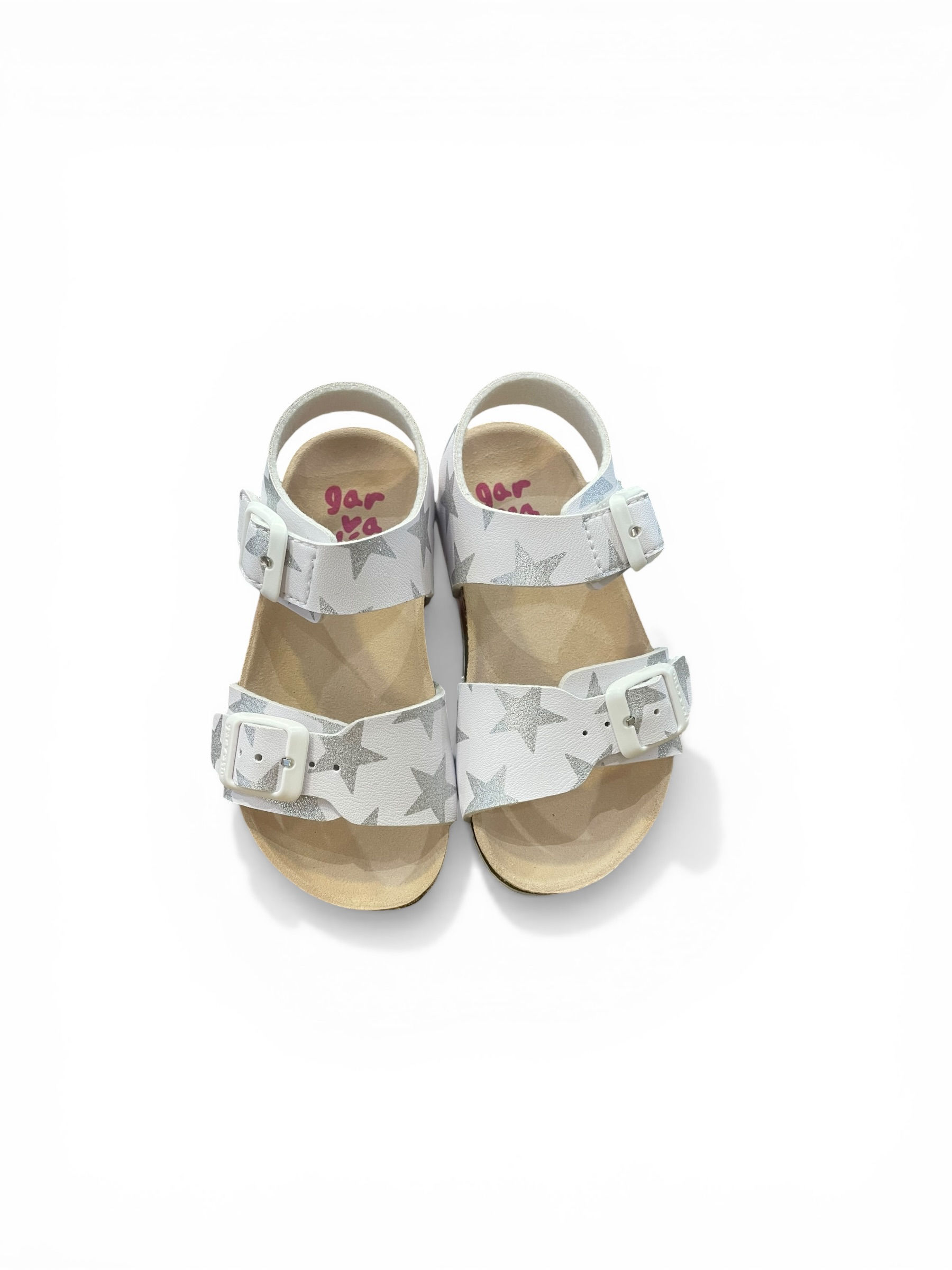 Sandali Garvalin tipo birkenstock bambina suola anatomica stampa stella sopra